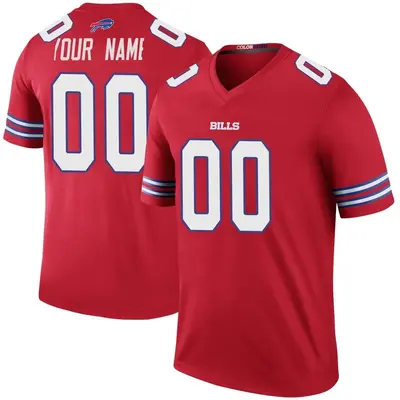 Youth Custom Buffalo Bills Color Rush Vapor Untouchable Jersey - Red ...