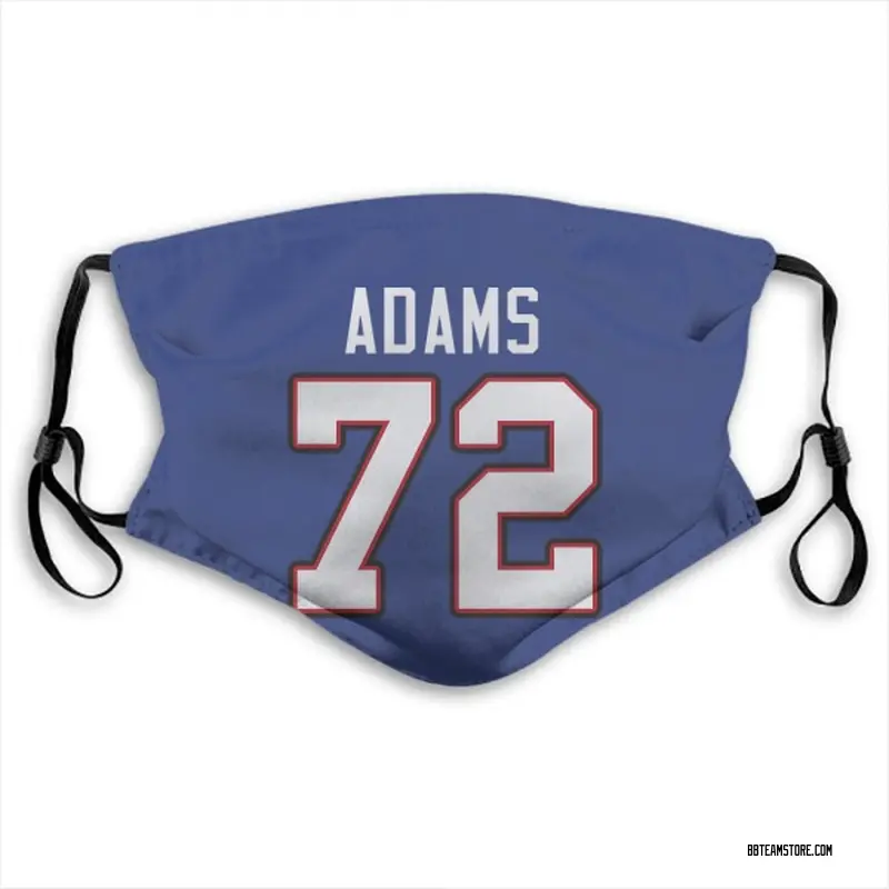 Trey Adams Buffalo Bills Jersey Name & Number Face Mask - Royal Blue