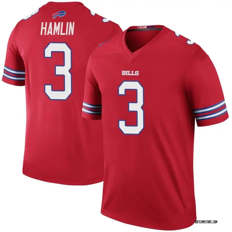 30103 Womens BUFFALO BILLS DAMAR HAMLIN Stripes Football Jersey Shirt ROYAL